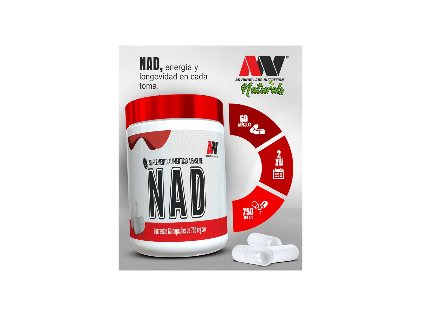 ADVANCE LABS NUTRITION NAD 750MG 60CAP