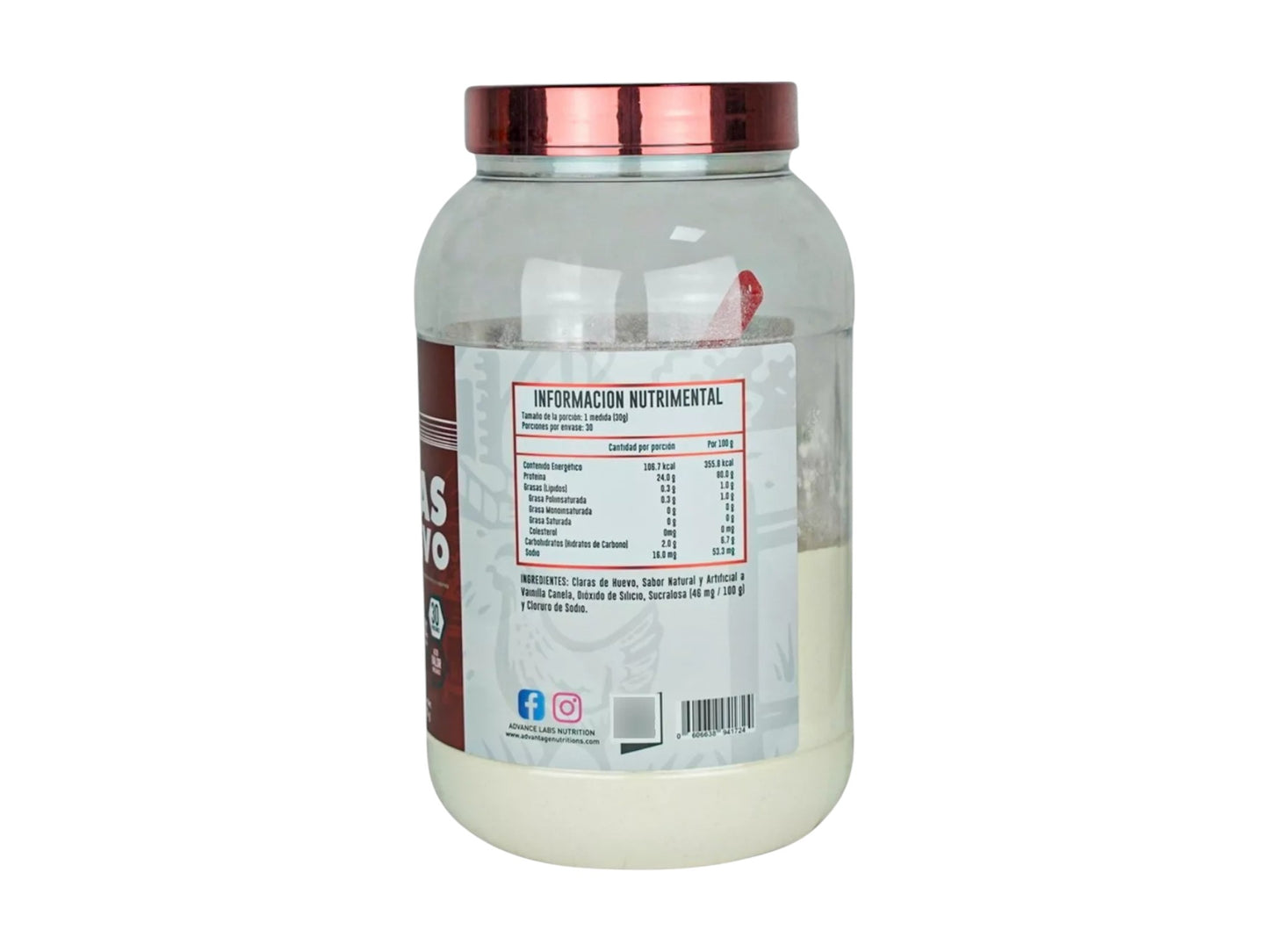 ADVANCE LABS NUTRITION CLARAS DE HUEVO 2.7LB