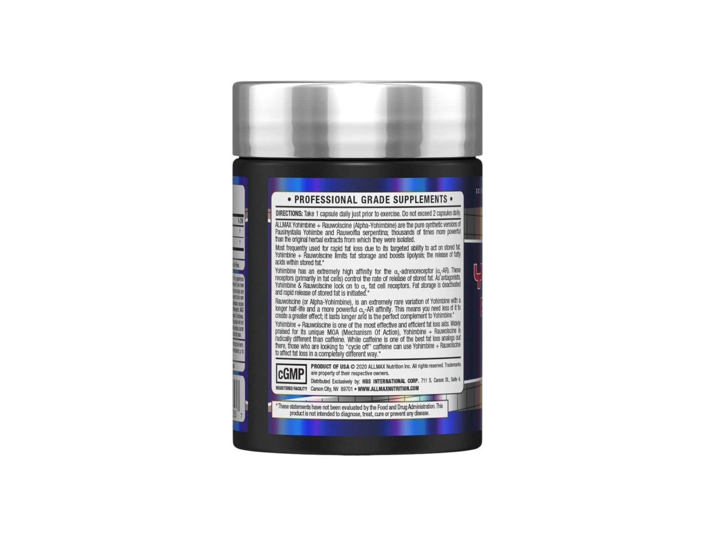 ALLMAX YOHIMBINA + RAUWOLSCINE 60CAP