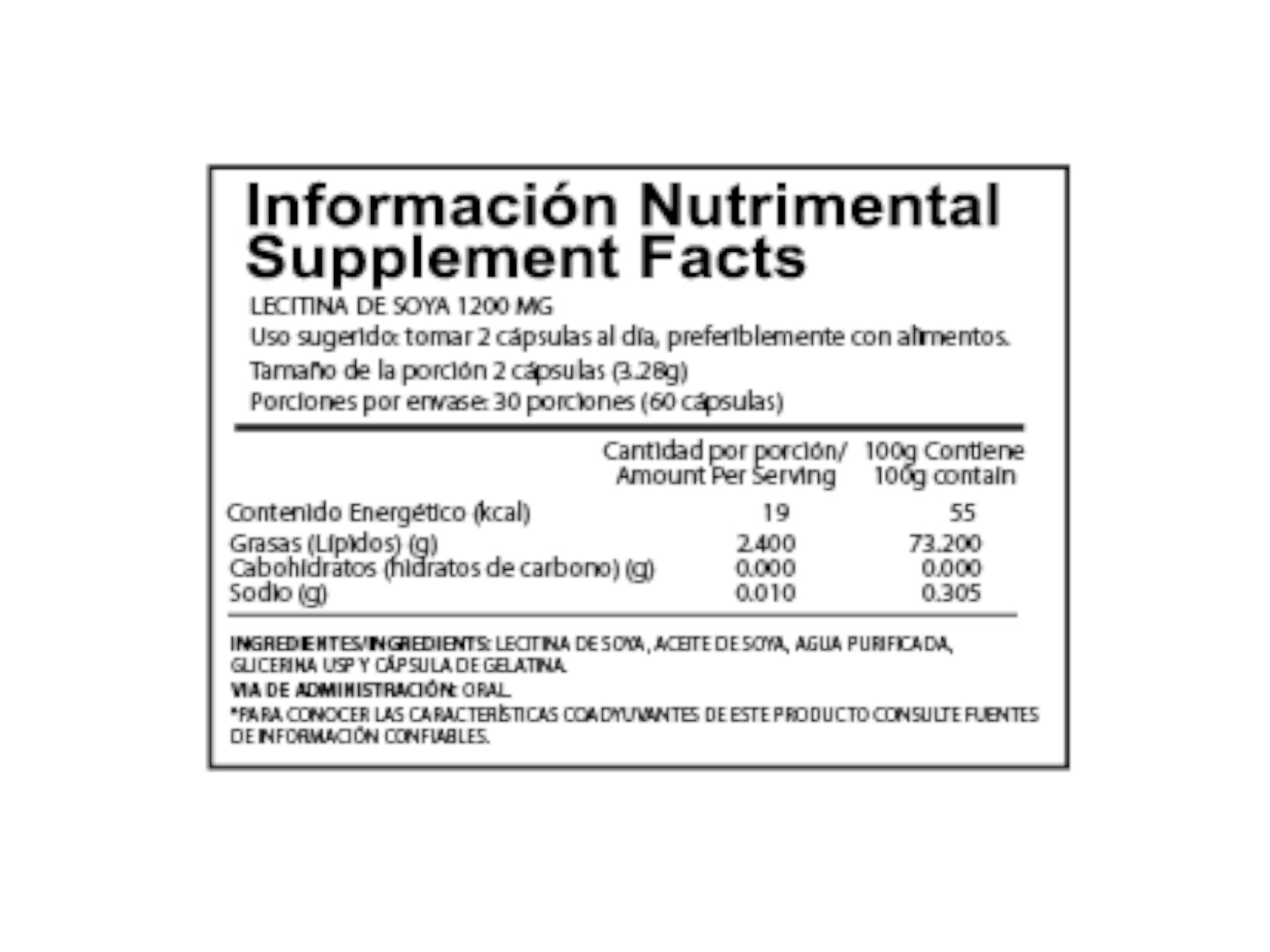 ALPHA NUTRITION LS LECITINA DE SOYA 1200MG 60CAP