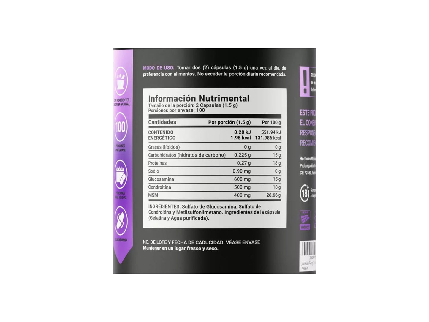 BLIFE JOINT BLEND (GLUCOSAMINA CONDROTINA Y MSM) 100CAPS