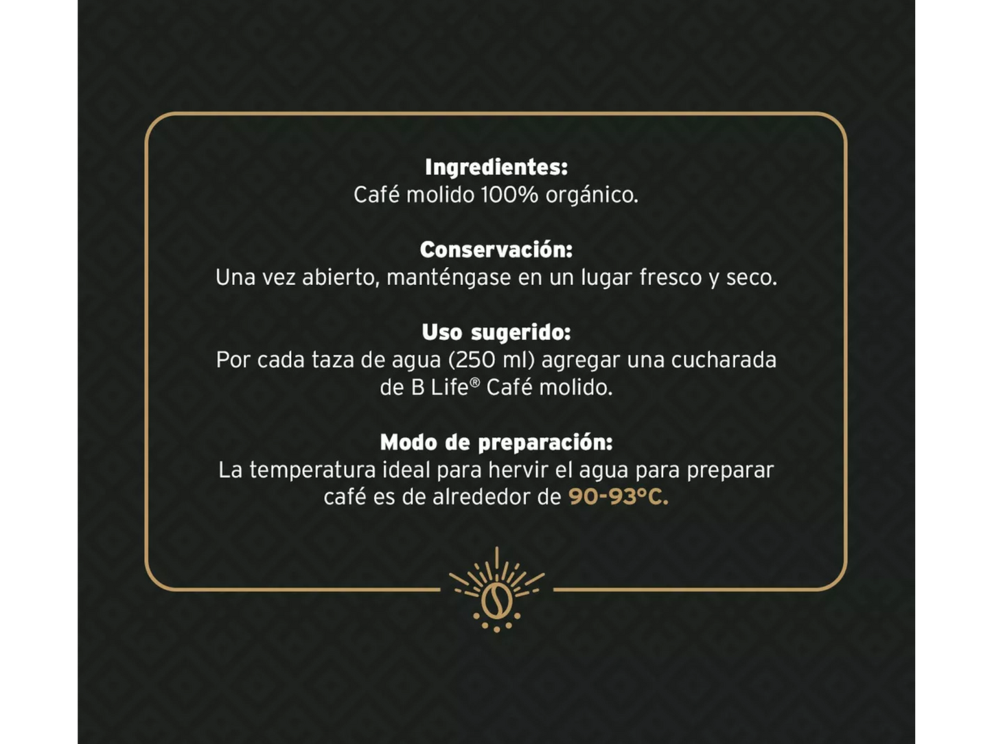 BLIFE CAFE MOLIDO ORGANICO 1KG