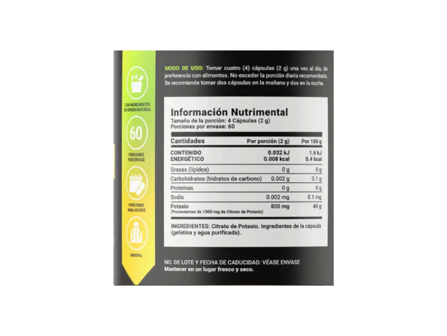 BLIFE POTASSIUM CITRATE 500MG 240CAPS