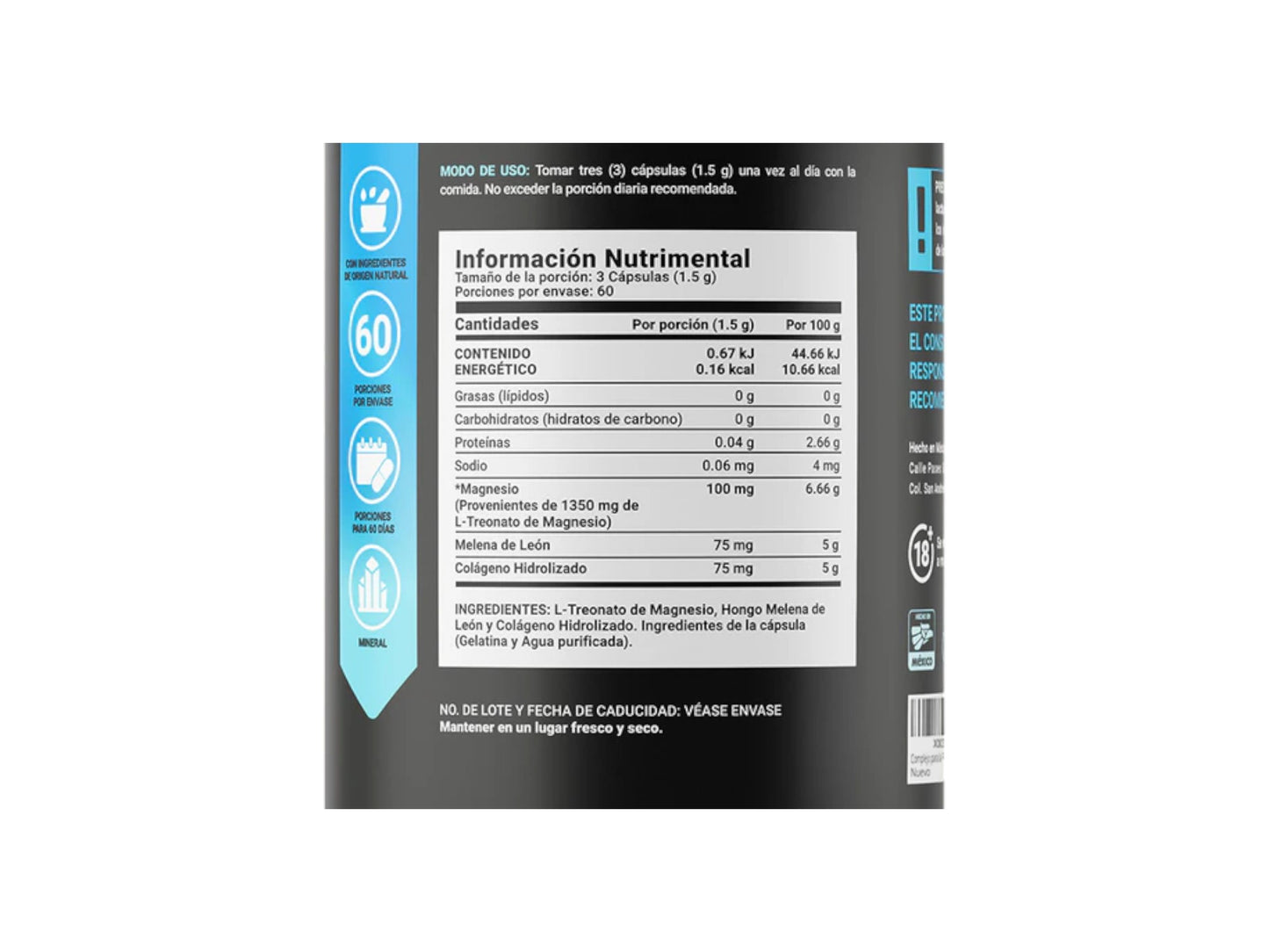 BLIFE THREONATE MAG 500MG 180CAP