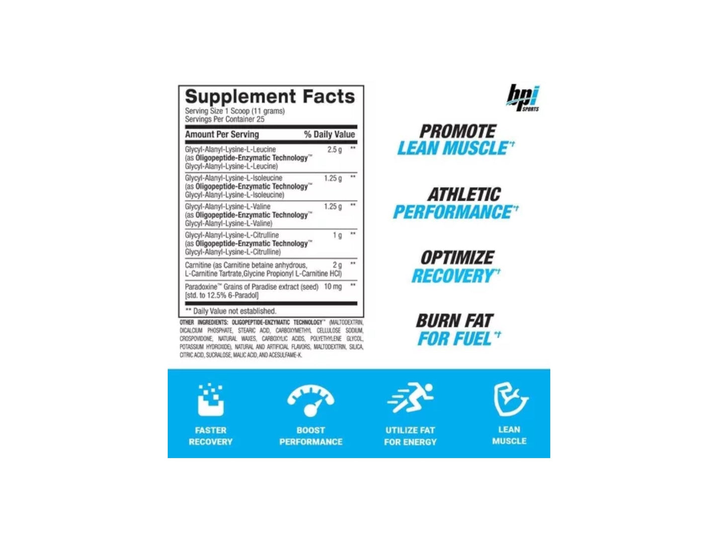 BPI SPORTS BEST BCAA SHREDDED 25SERV
