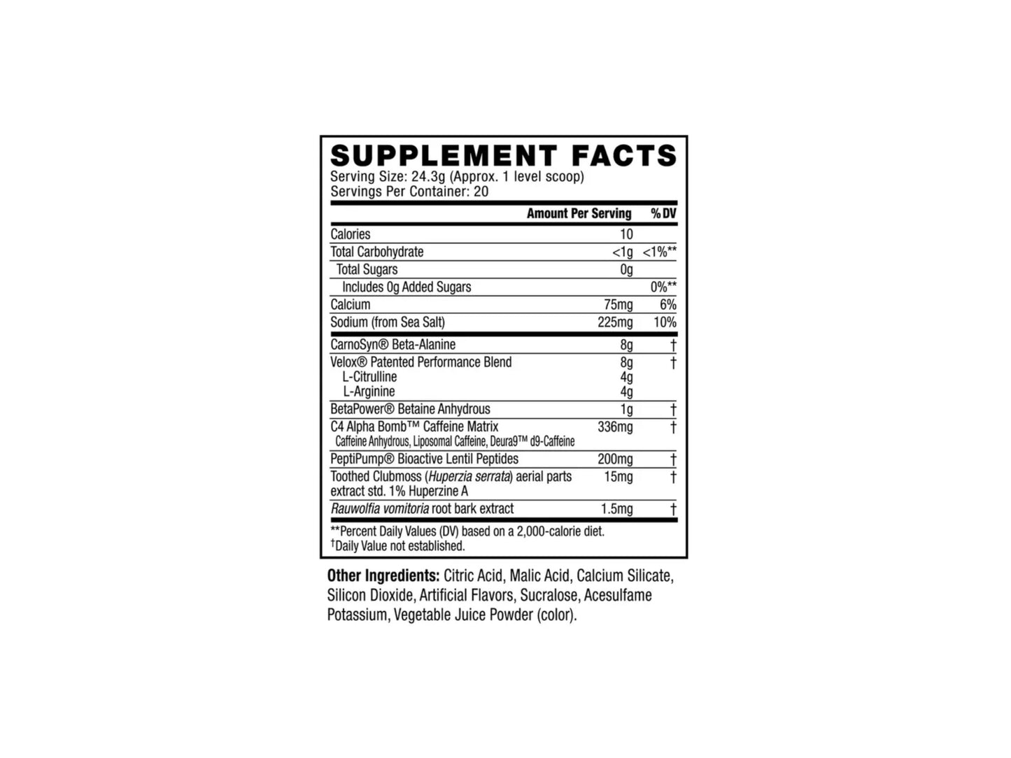 CELLUCOR C4 ALPHABOMB 20SERV