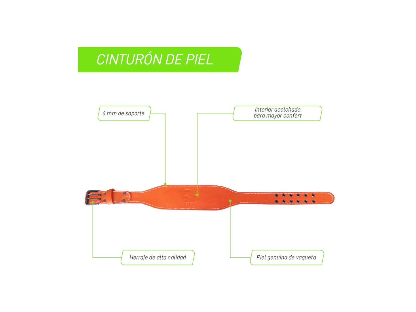 CINTO DE PIEL PARA ENTRENAMIENTO DE FUERZA BARBIE