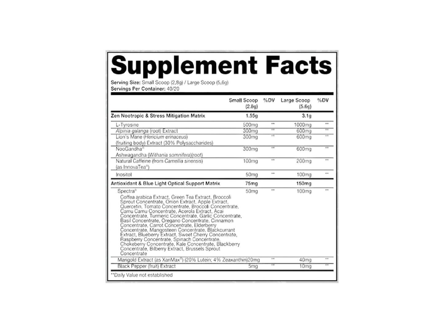 DRAGON PHARMA PREWORKOUT NEUROMORPH 40SERV