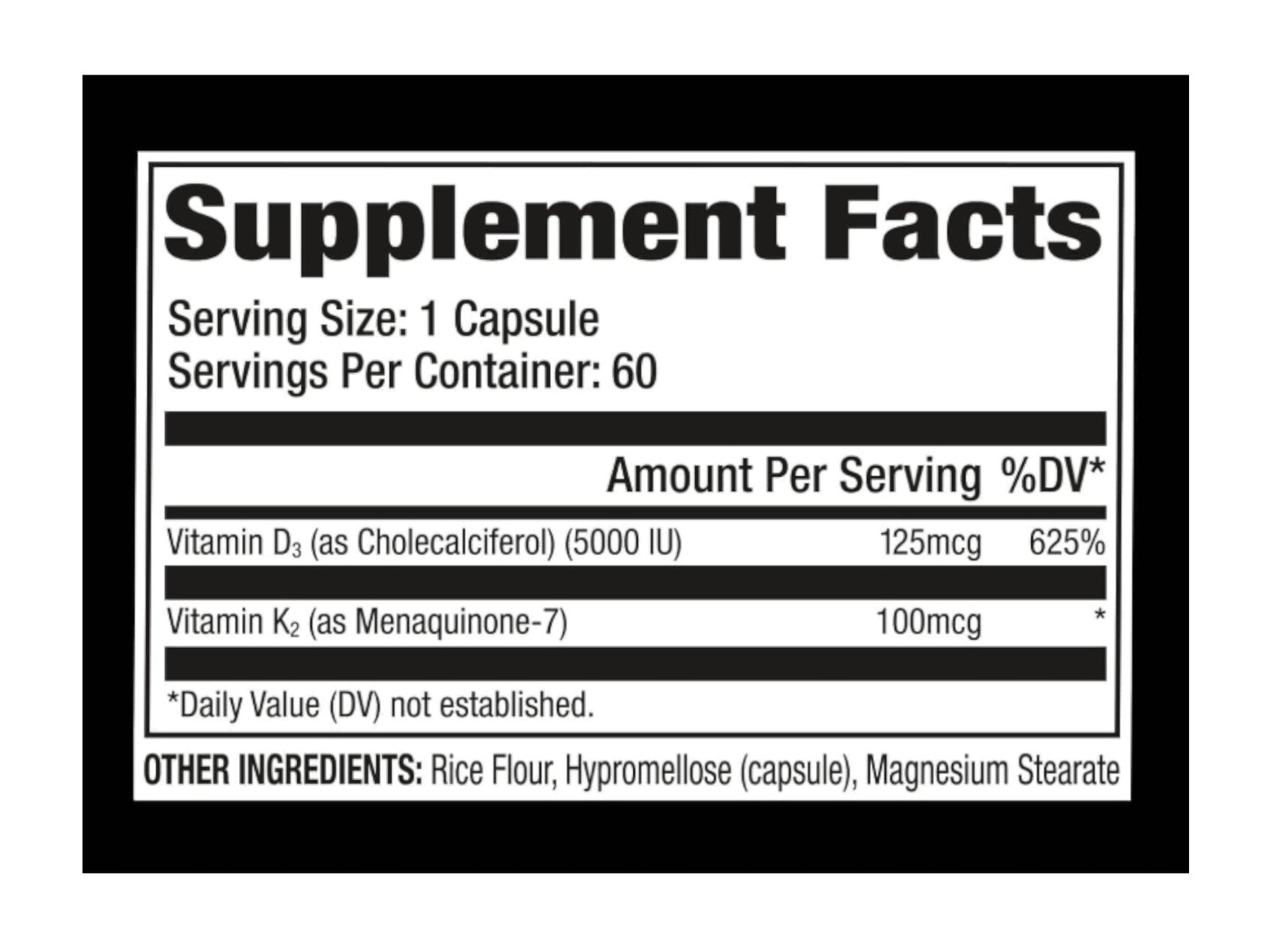 GAT VITAMIN D3 + K2 60 CAPS