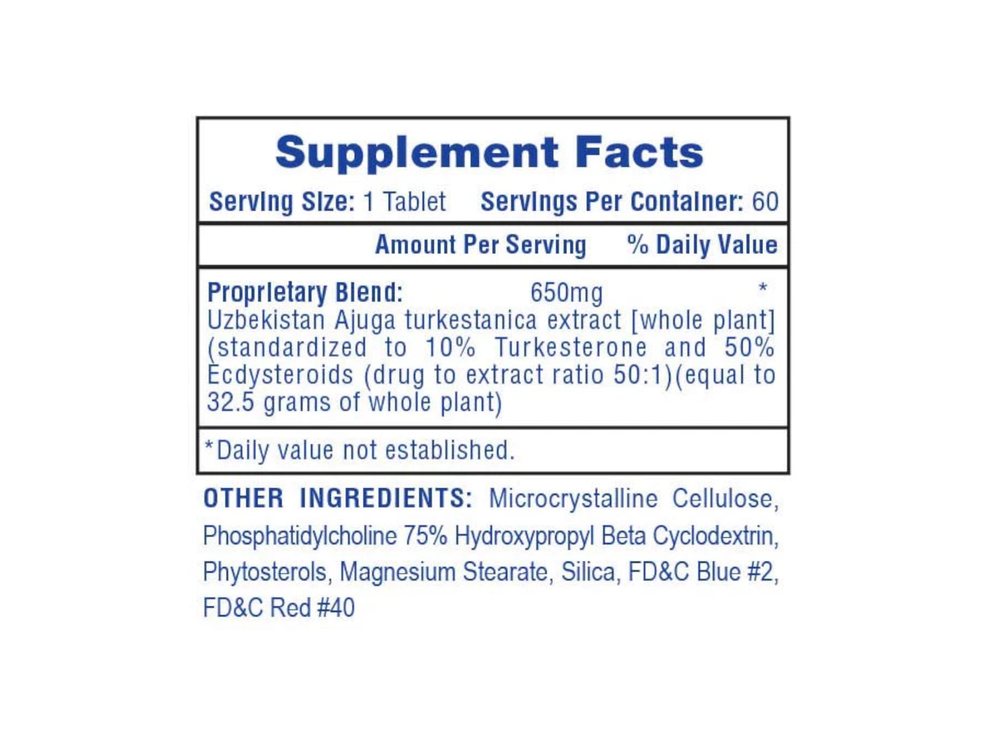 HI-TECH PHARMA TURKESTERONE 650MG 60TAB