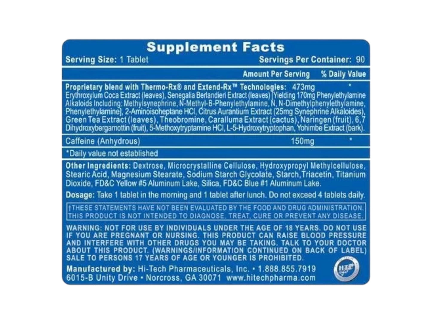 HI-TECH PHARMA LIPODRENE 90TAB
