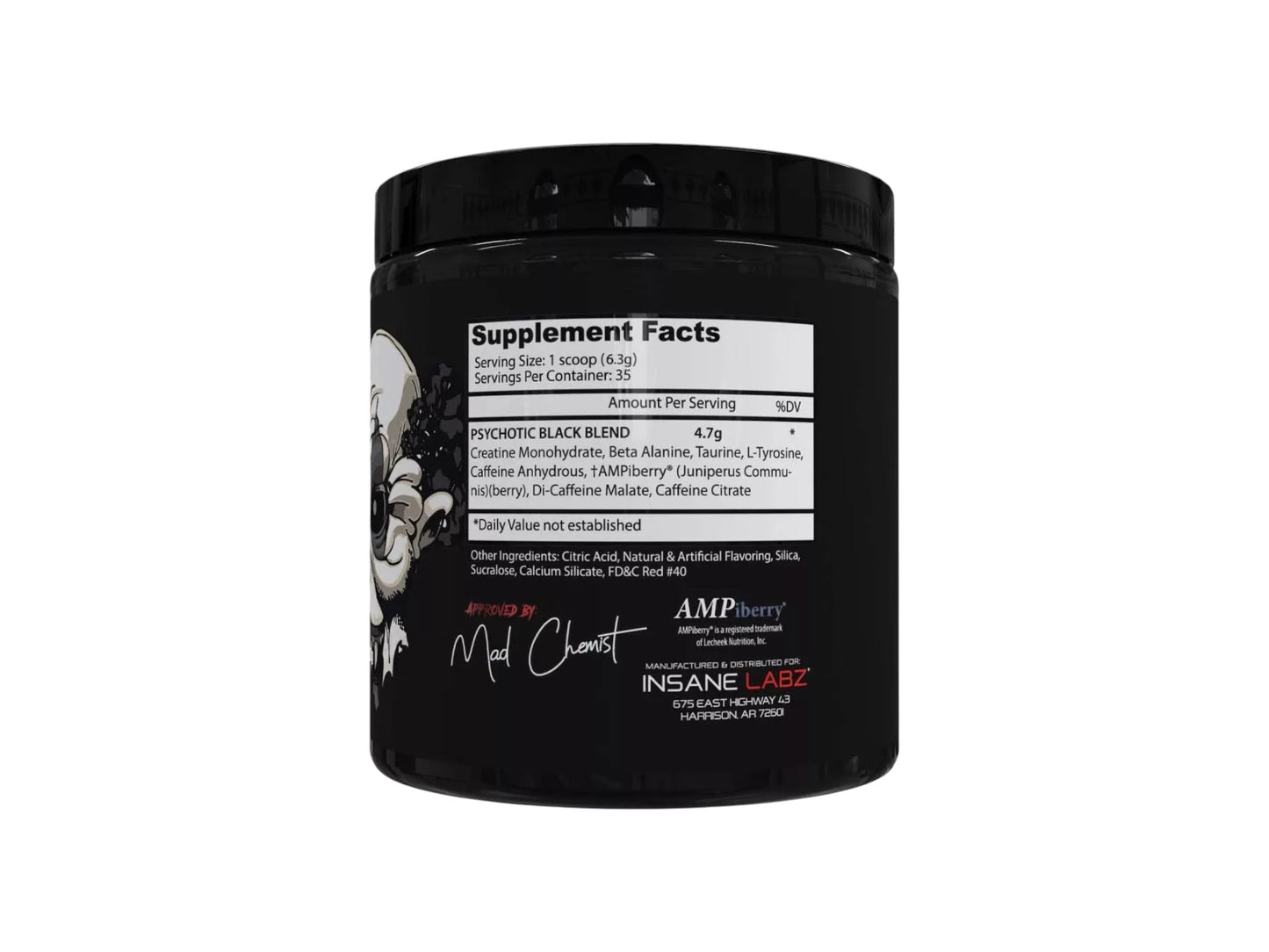 INSANE LABZ PREWORKOUT PSYCHOTIC BLACK 35SERV