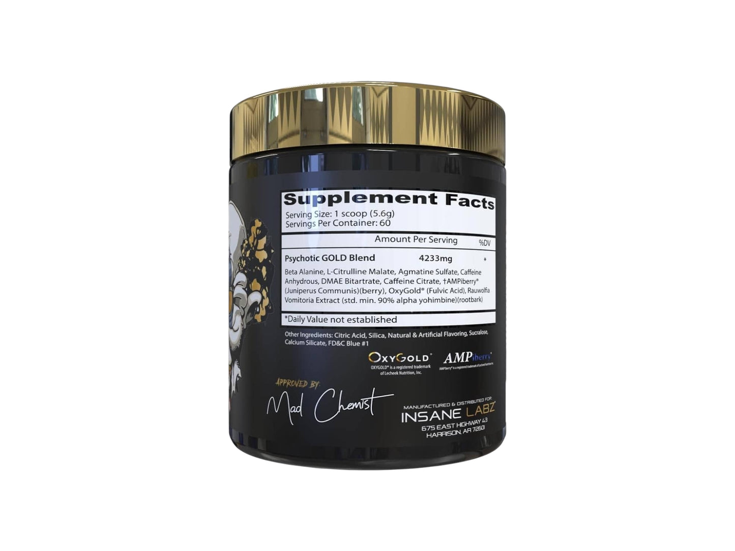 INSANE LABZ PREWORKOUT PSYCHOTIC GOLD 60SERV