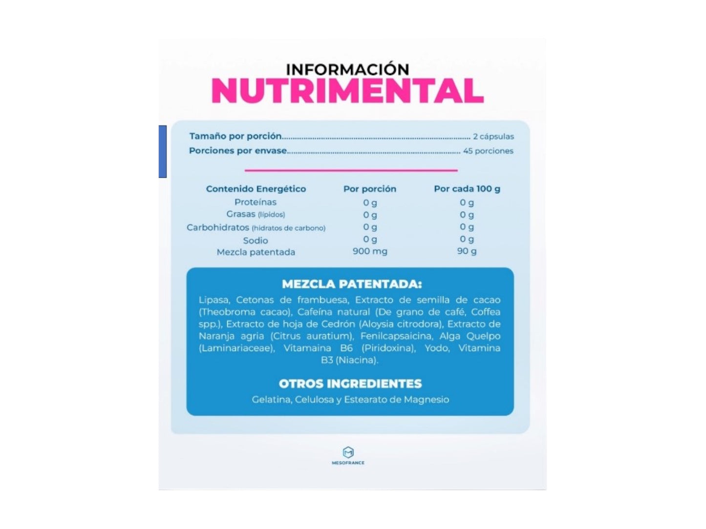 MESOFRANCE LIPOENZIMAS 90CAP