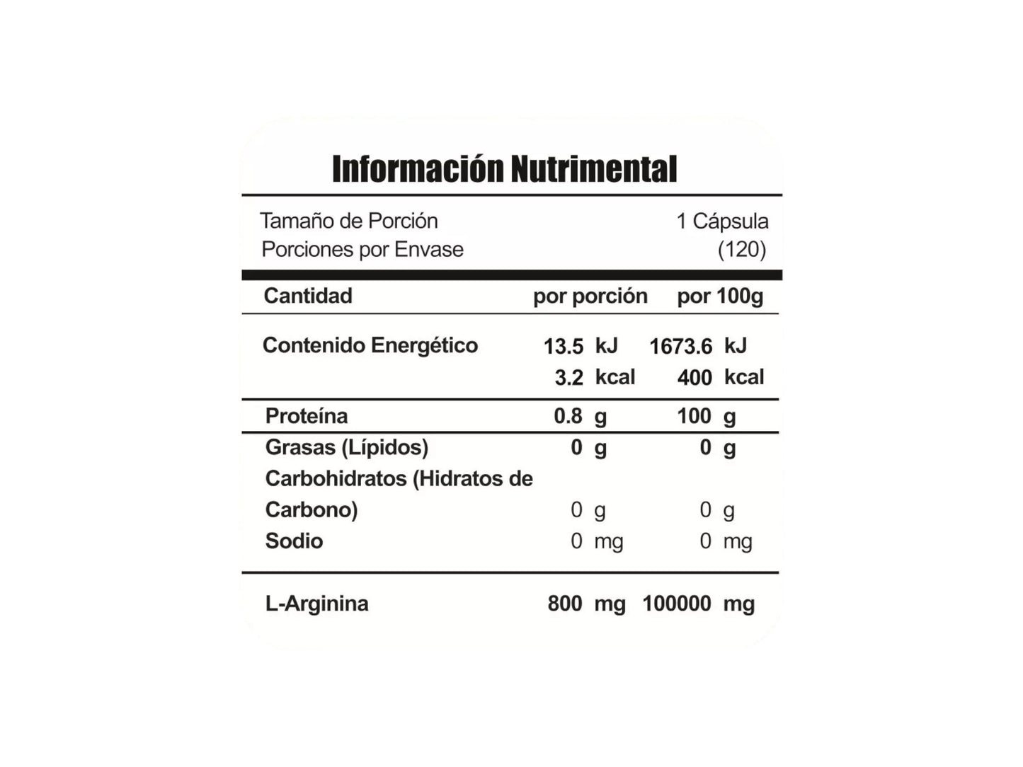META NUTRITION ARGININE+ 120TAB
