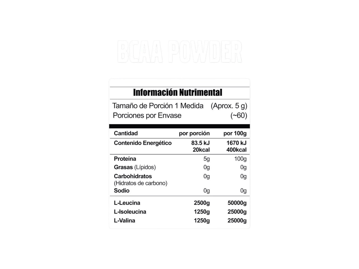 META NUTRITION BCAA POWDER 300GR