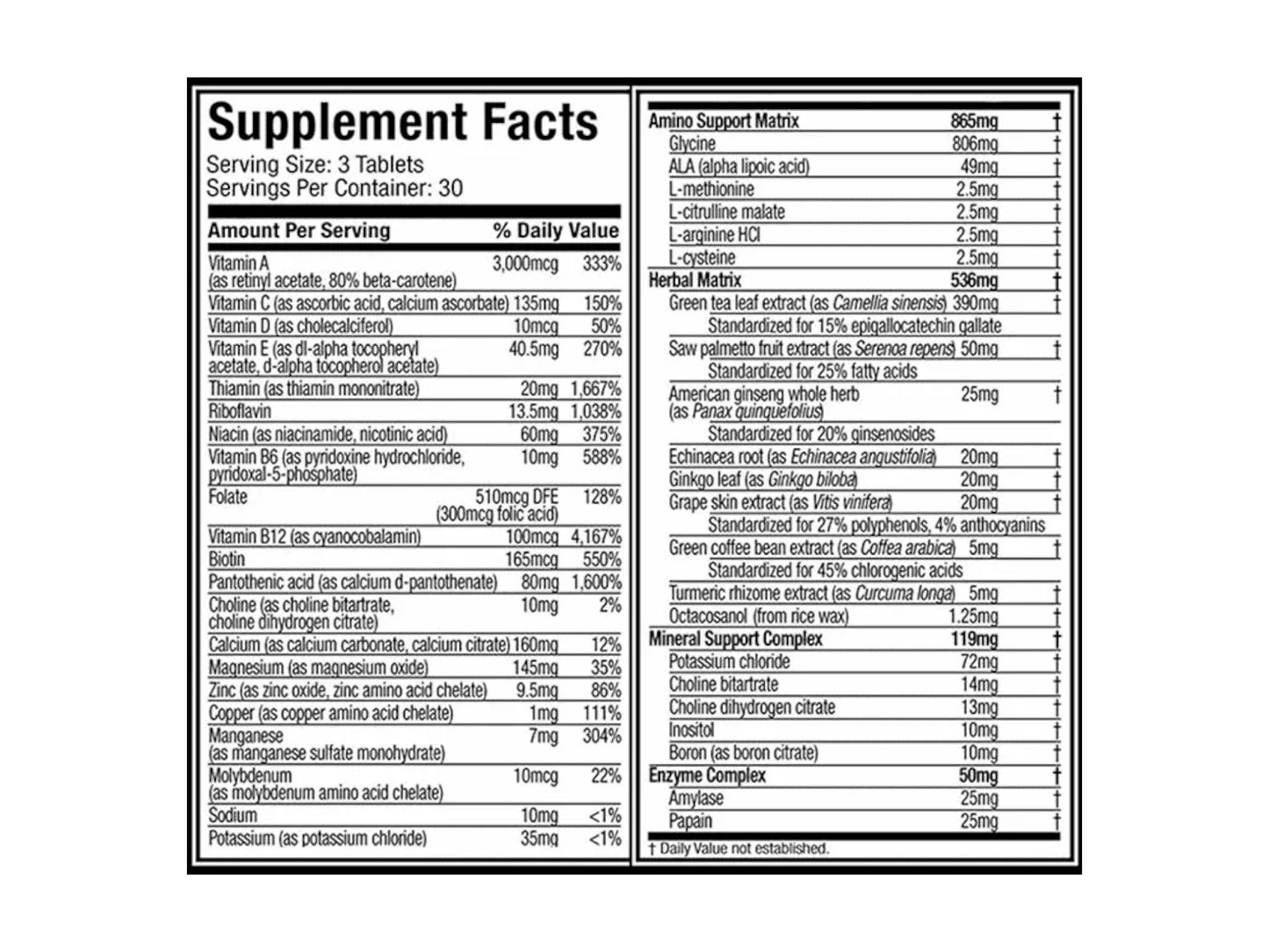 MUSCLETECH PLATINUM MULTIVITAMIN 90TAB