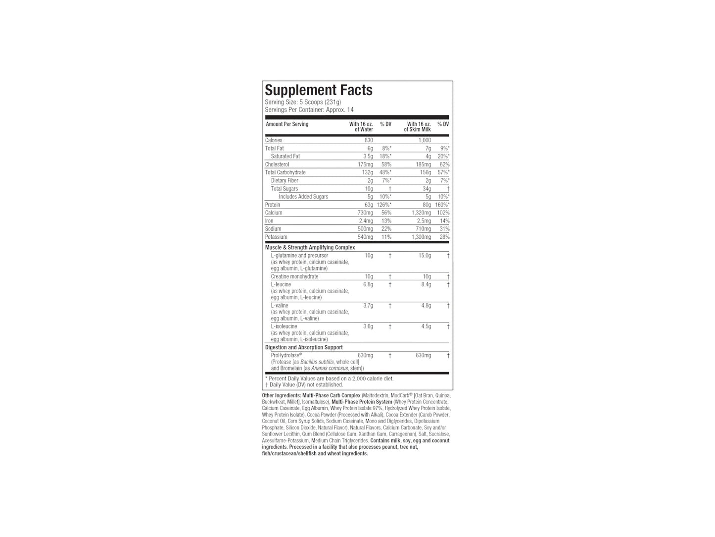 MUSCLETECH PROTEIN MASS TECH ELITE 6LB
