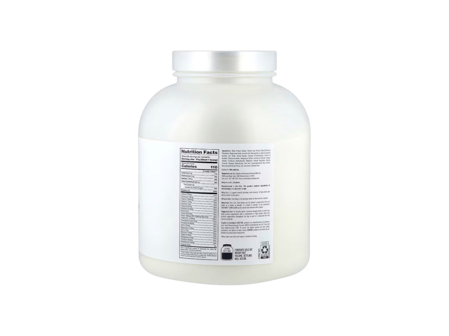 NATURES BEST PROTEIN ISOPURE ZERO CARB 4.5LB