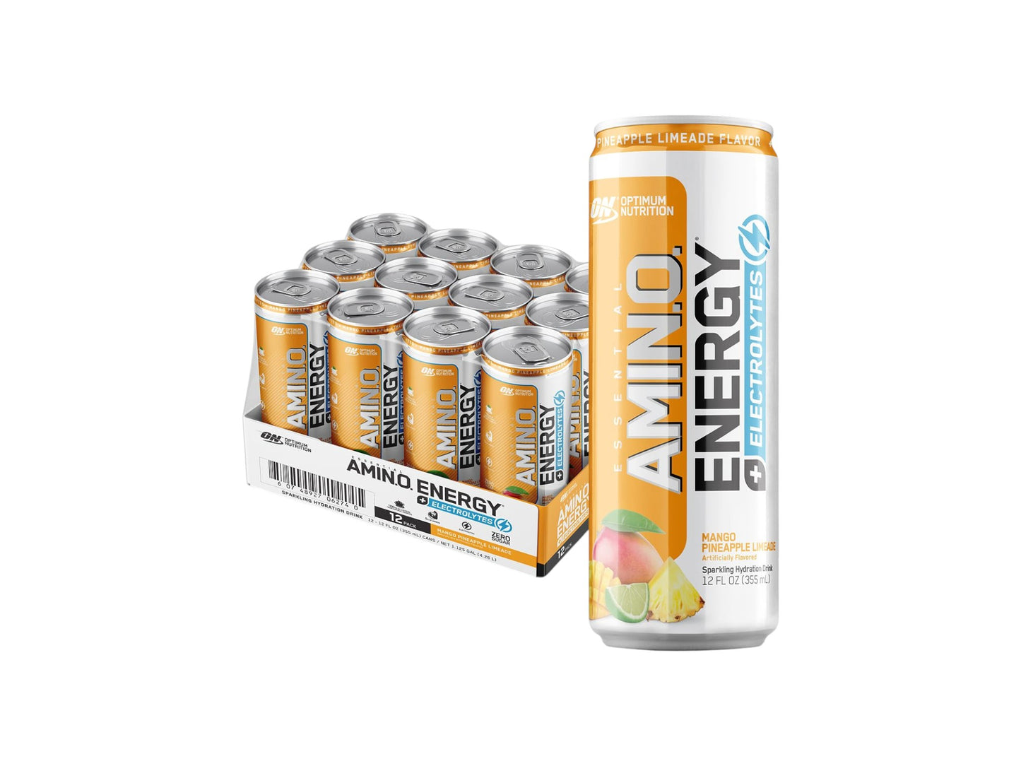 ON ESSENTIAL AMINO ENERGY CAFFEINE+ZERO SUGAR+ELECTROLYTES 355ML 12 PACK