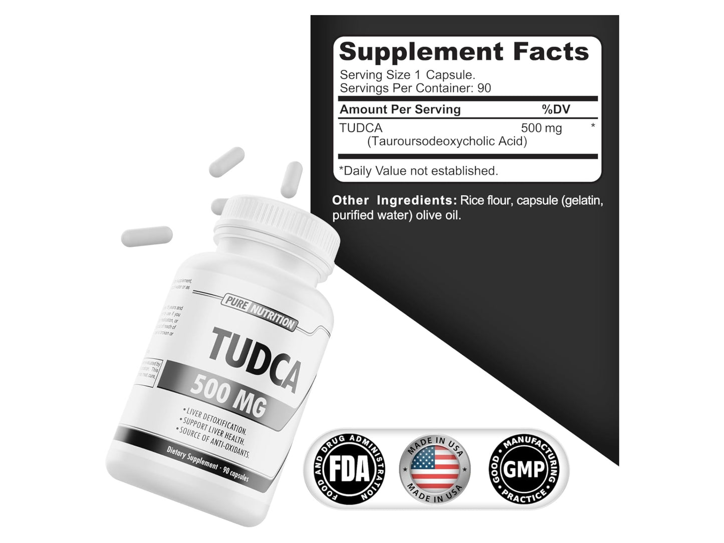 PURE NUTRITION TUDCA 500MG 90CAP