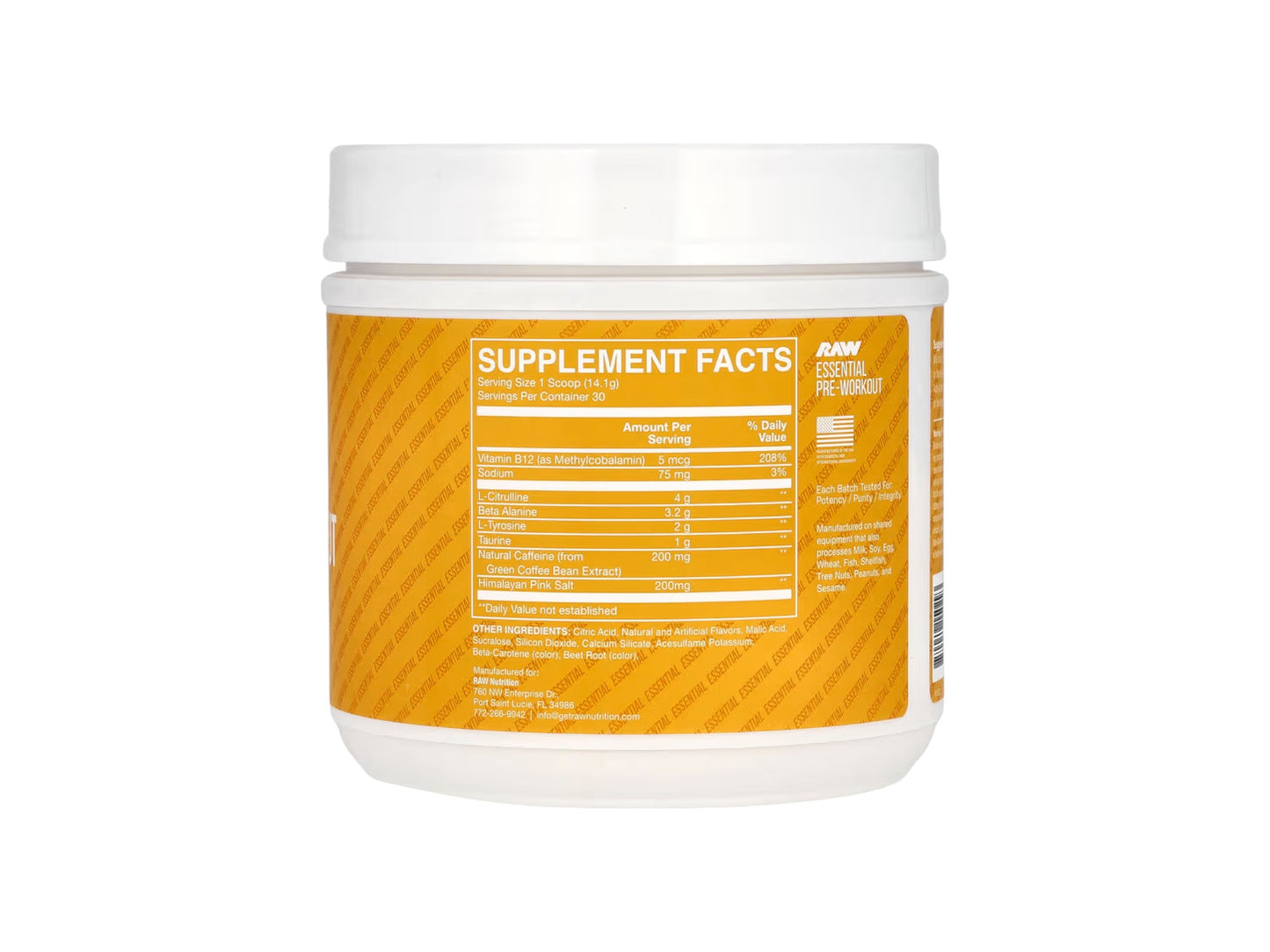 RAW CBUM ESSENTIAL PRE-WORKOUT 30SERV