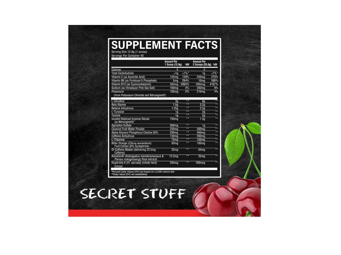 RAW CBUM THAVAGE PRE-WORKOUT CHRIS SECRET STUFF 40SERV