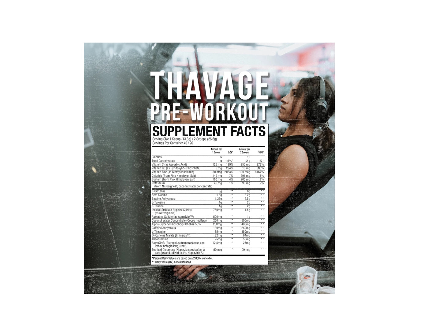RAW CBUM THAVAGE PREWORKOUT 40SERV
