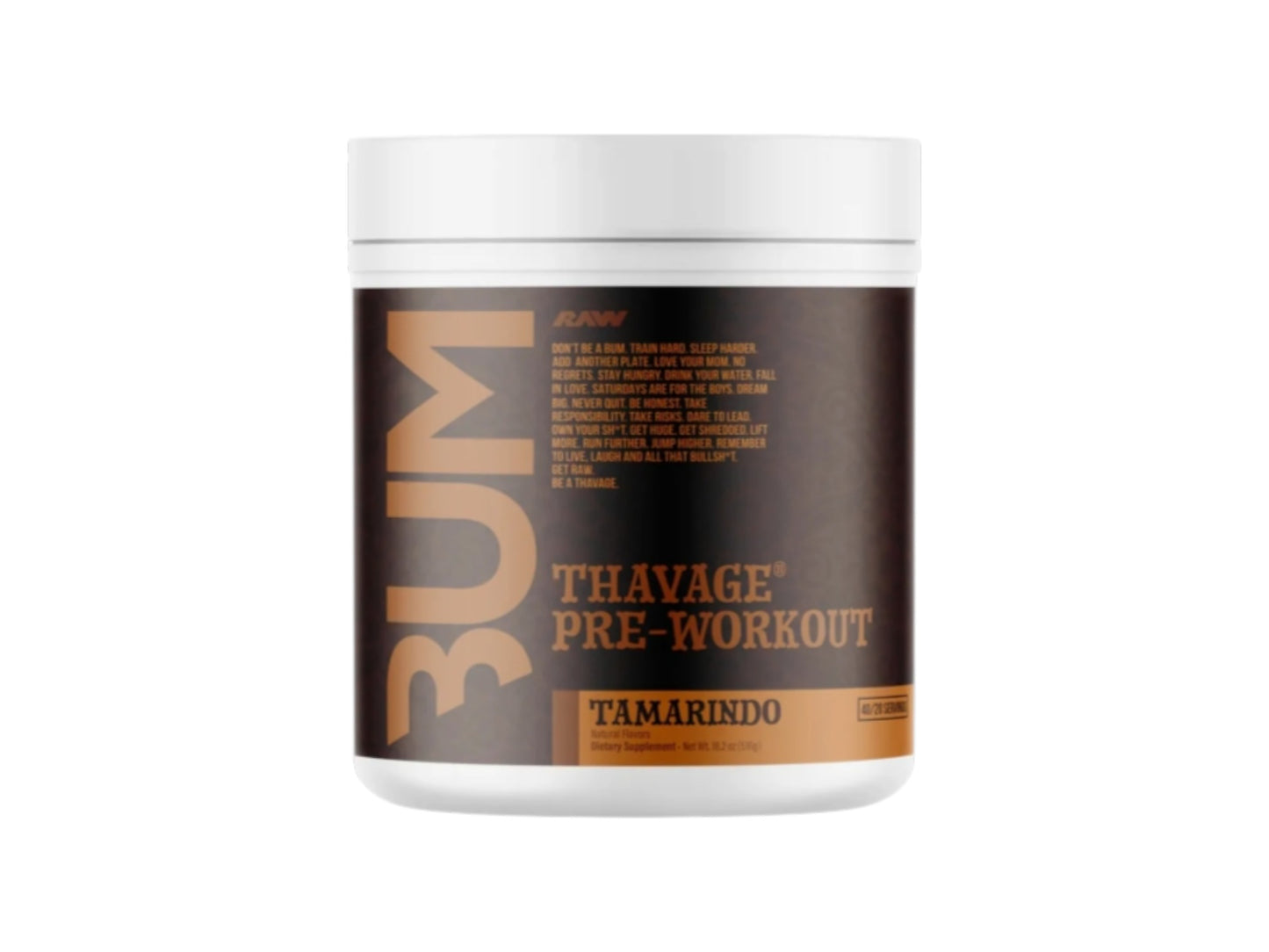 RAW CBUM THAVAGE PREWORKOUT 40SERV