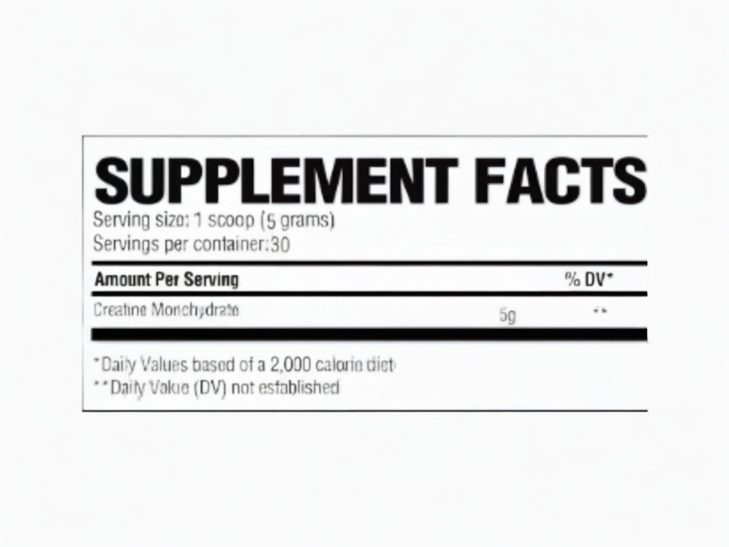 RAW CREATINE MONOHYDRATE UNFLAVORED 30SERV