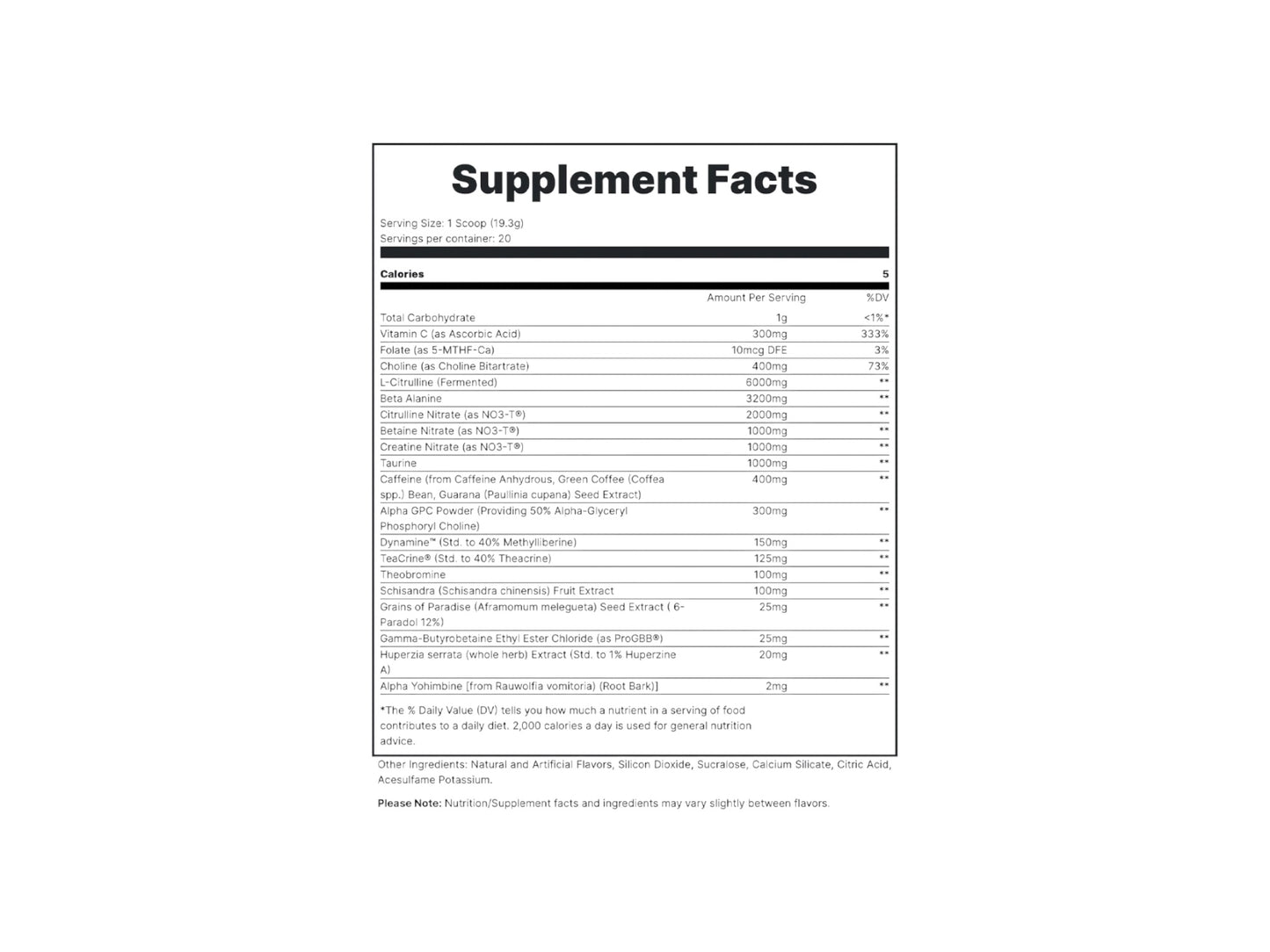 REDCON1 PREWORKOUT TOTAL WAR BLACK OPS 20SERV