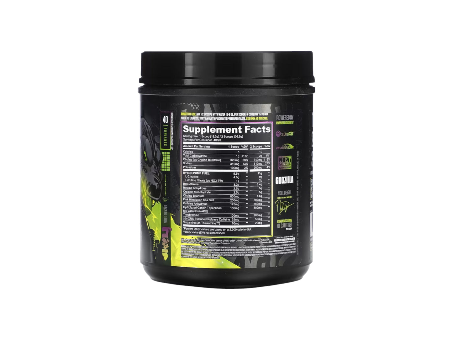 RYSE GODZILLA PRE-WORKOUT 40SERV