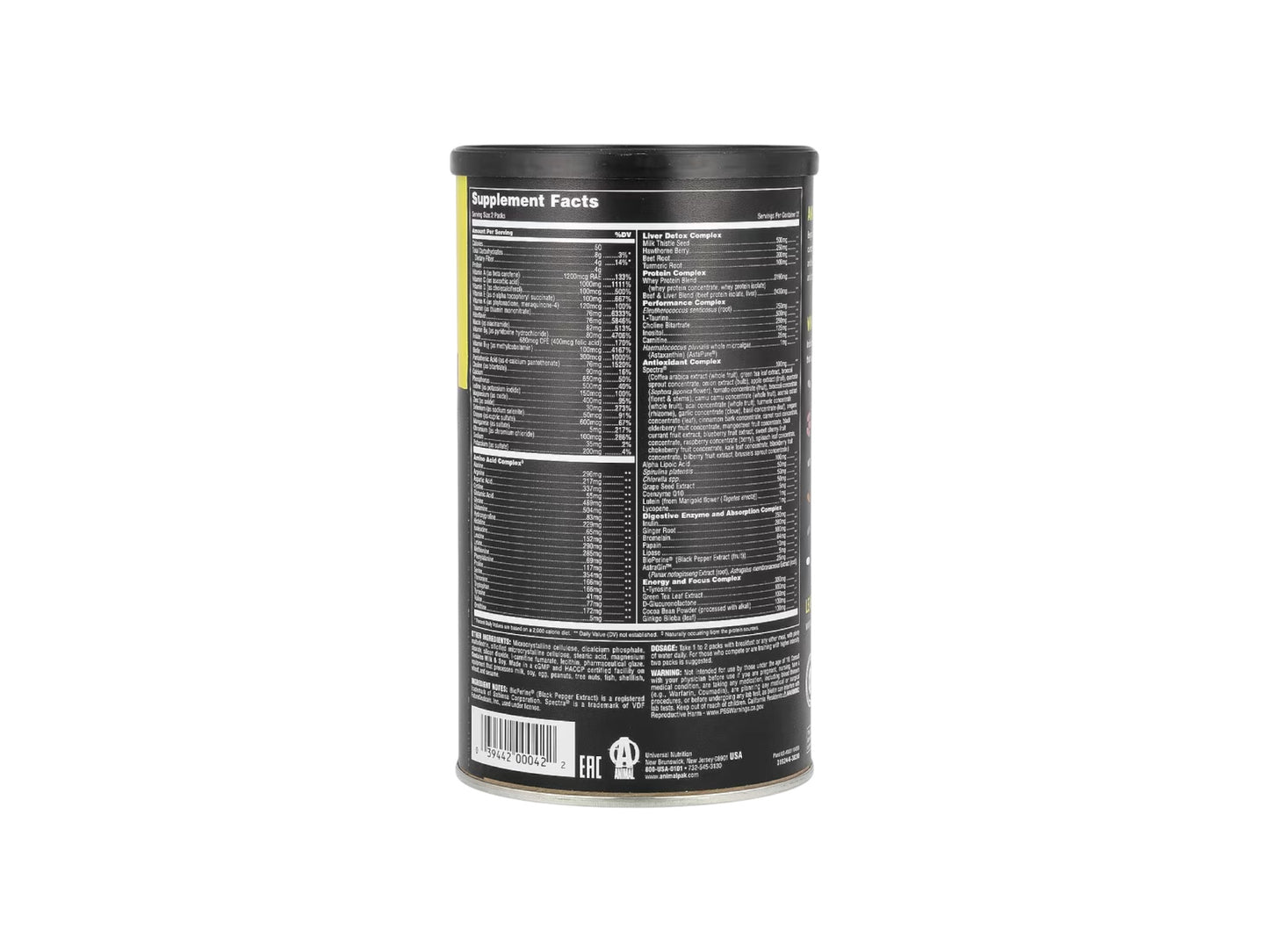 UNIVERSAL NUTRITION ANIMAL PAK ULTIMATE FOUNDATION 44 PILL PACK