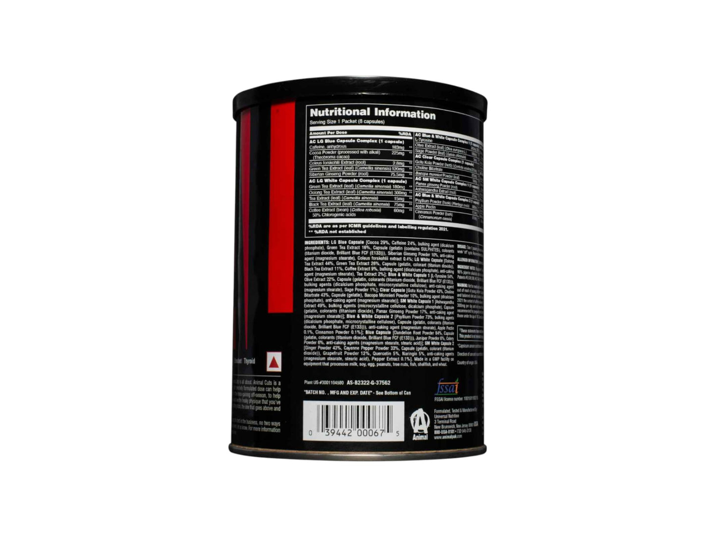 UNIVERSAL NUTRITOIN ANIMAL CUTS C/42 PACKS
