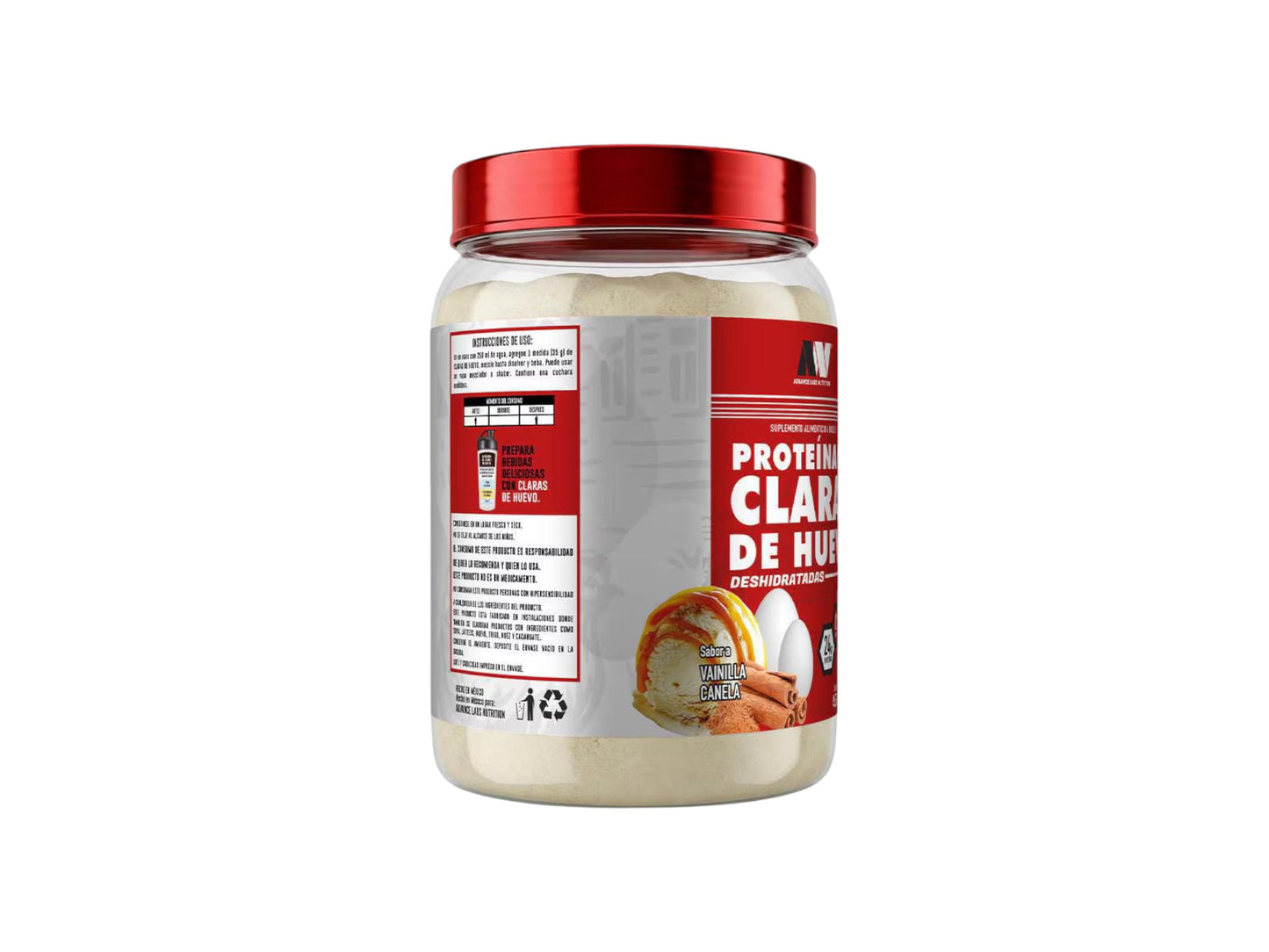 ADVANCE LABS NUTRITION PROTEINA DE CLARAS DE HUEVO DESHIDRATADAS 450GR