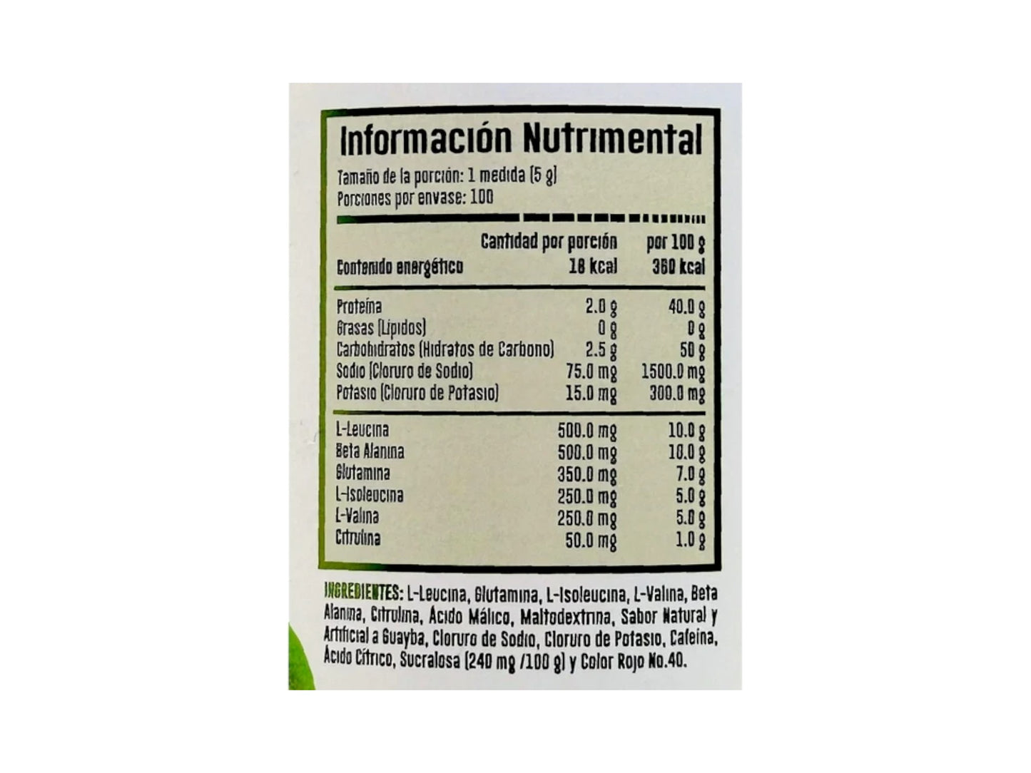 ADVANCE LABS NUTRITION  AMINOS 500GR 100SERV