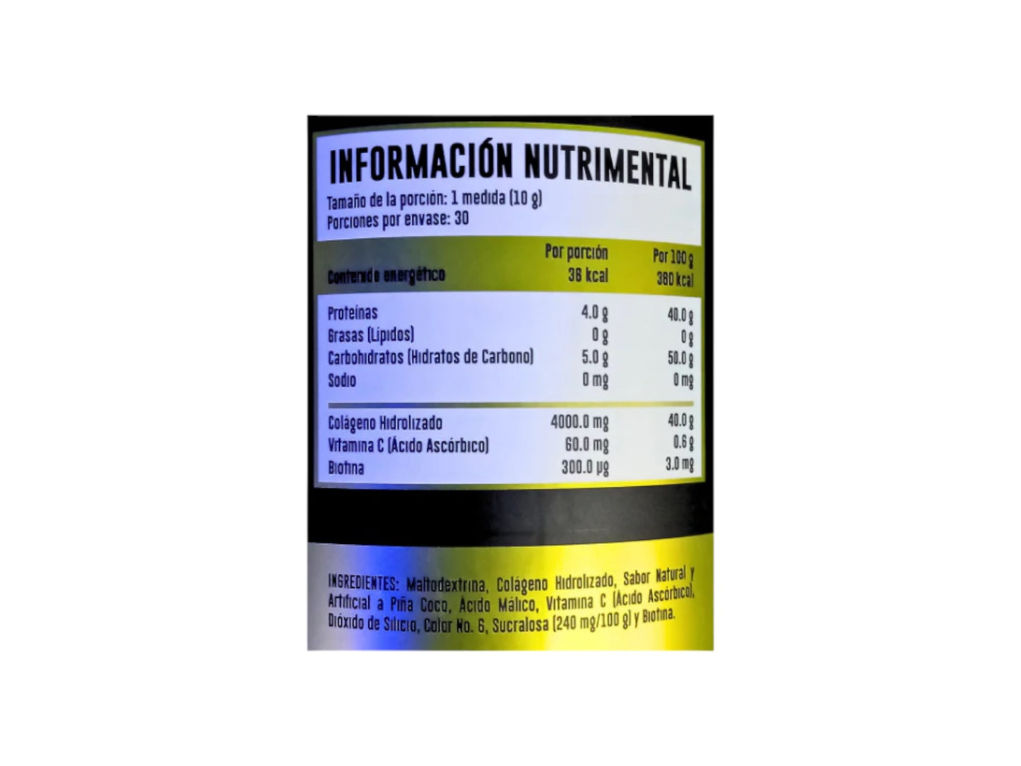 ADVANCE LABS NUTRITION  COLAGENO HYDROLIZADO+VITAMINAC+BIOTINA 30OGR