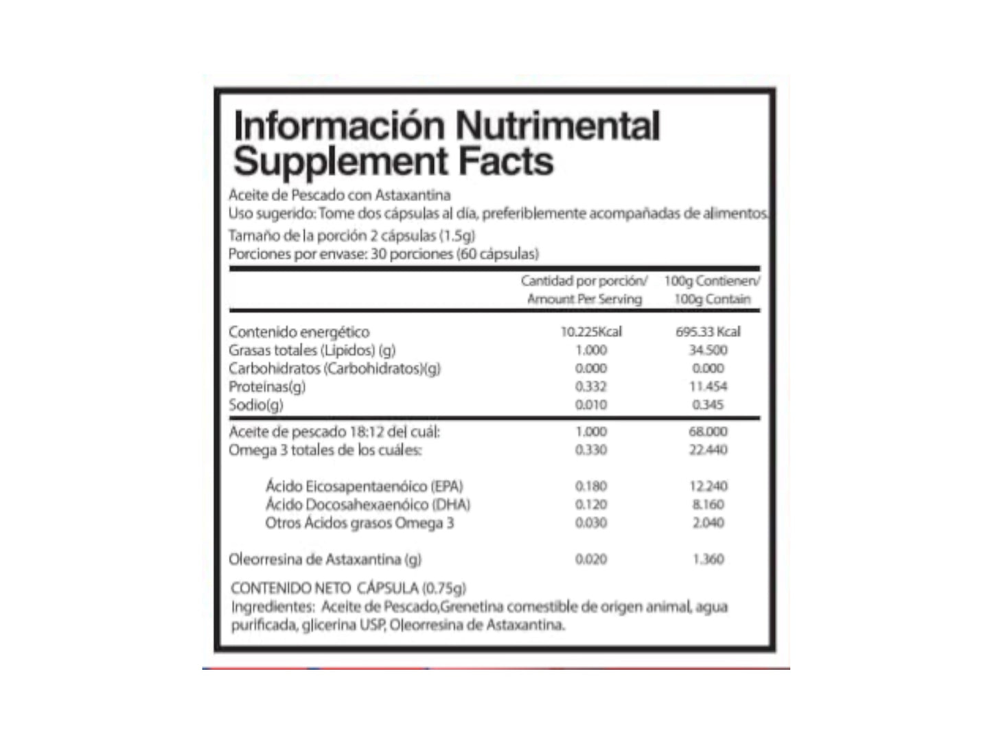ALPHA NUTRITION AX OMEGA 3 + 2MG ASTAXANTINA 300MG 60CAP