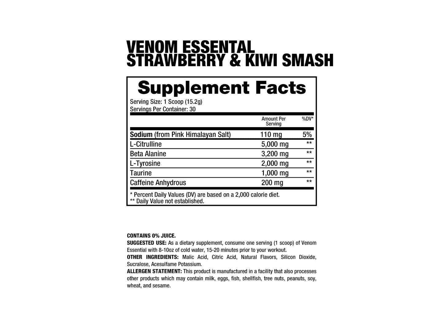DRAGON PHARMA PREWORKOUT VENOM ESSENTIAL 30SERV