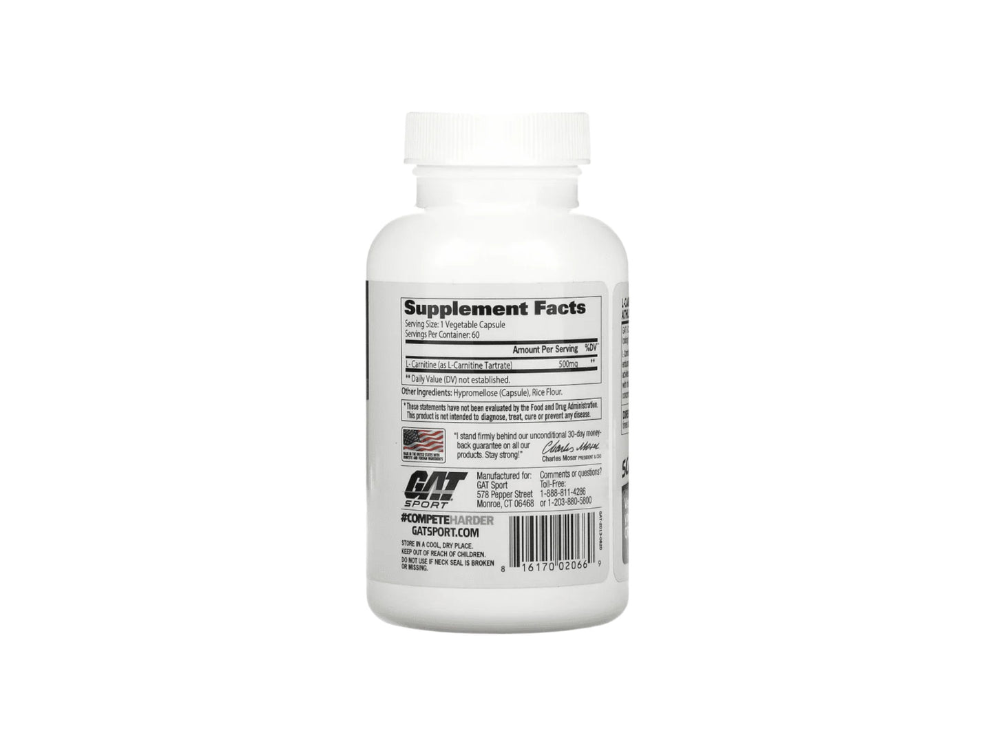 GAT L CARNITINE 500MG 60TAB
