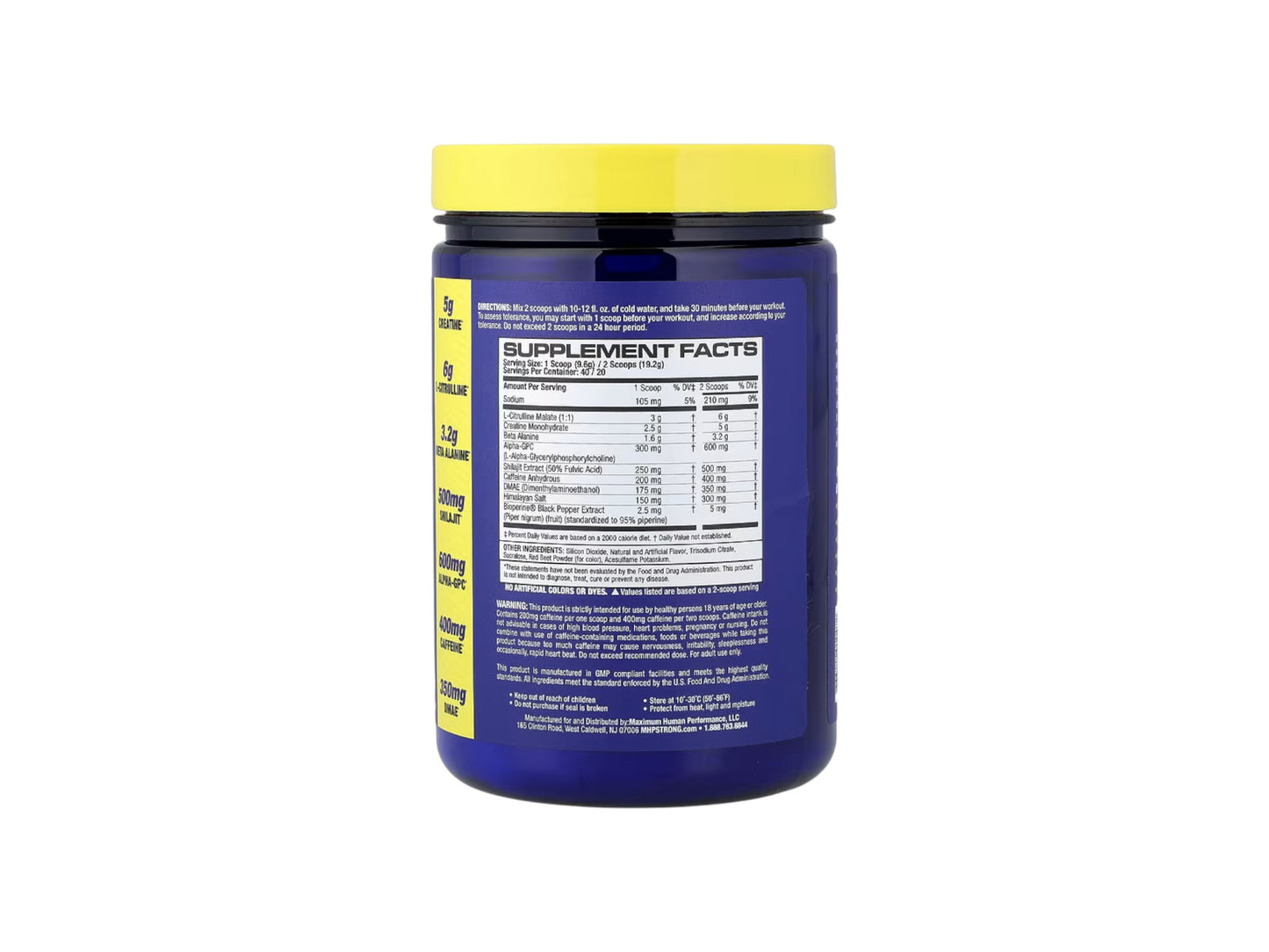 MHP STRONG AF PRE-WORKOUT 40SERV