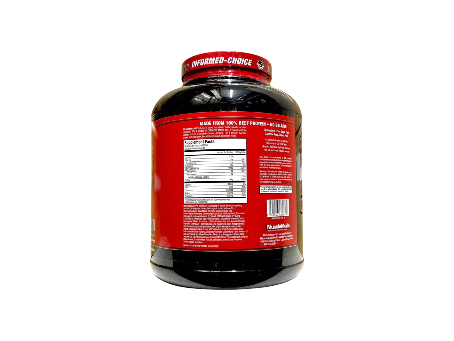 MUSCLE MEDS PROTEIN CARNIVOR MASS 6LB