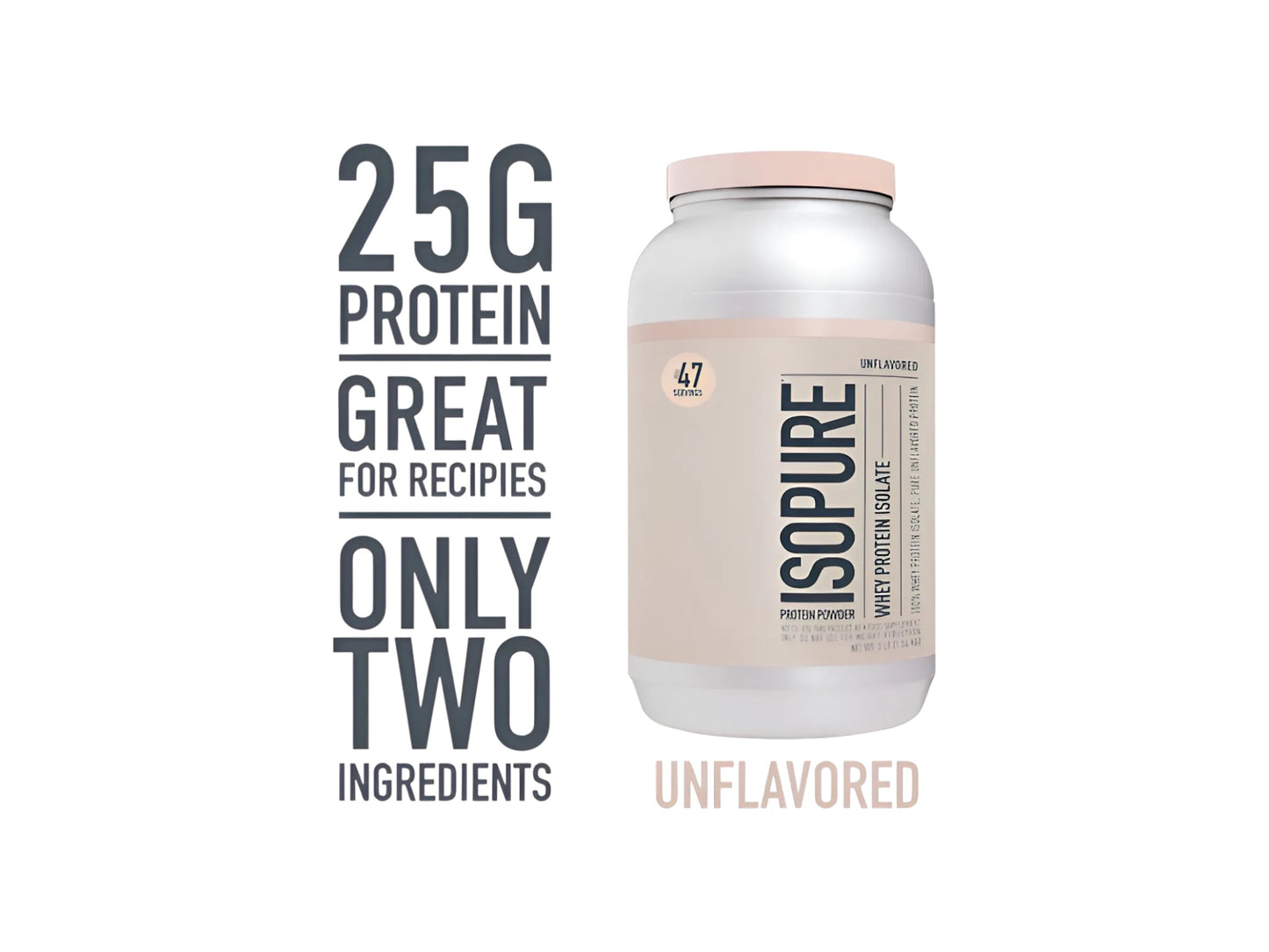 NATURES BEST ISOPURE WHEY PROTEIN ISOLATE UNFLAVORED 3LB