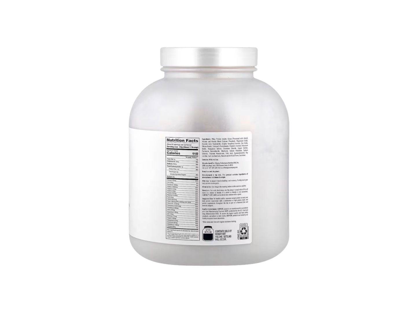 NATURES BEST PROTEIN ISOPURE LOW CARB 4.5LB