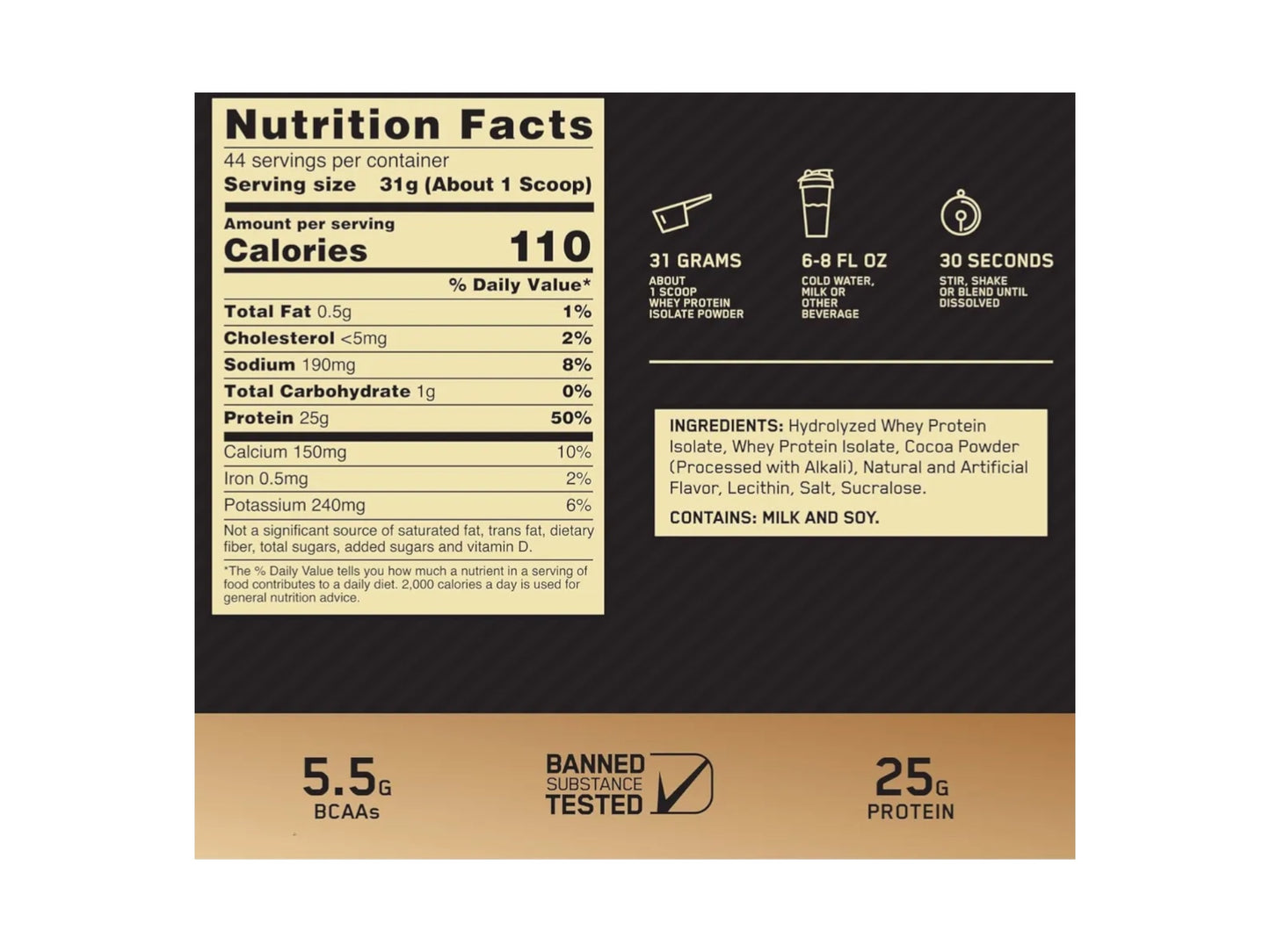 ON PROTEIN GOLD STANDARD 100% ISOLATE 3LB