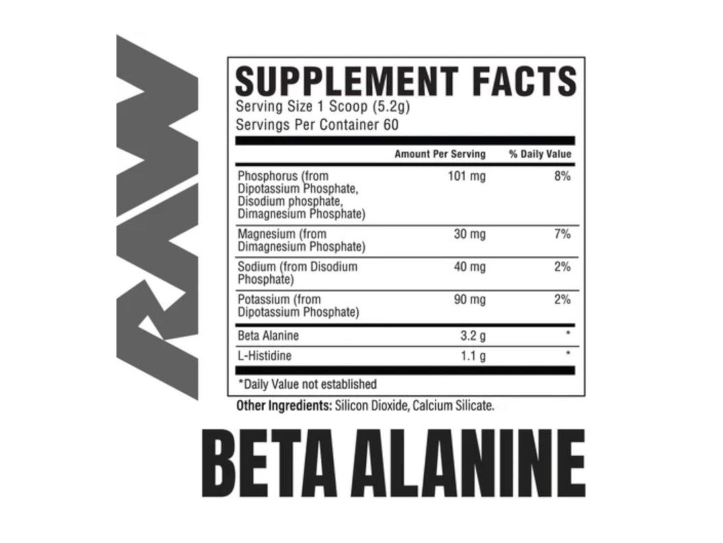 RAW BETA ALANINE 60SERV