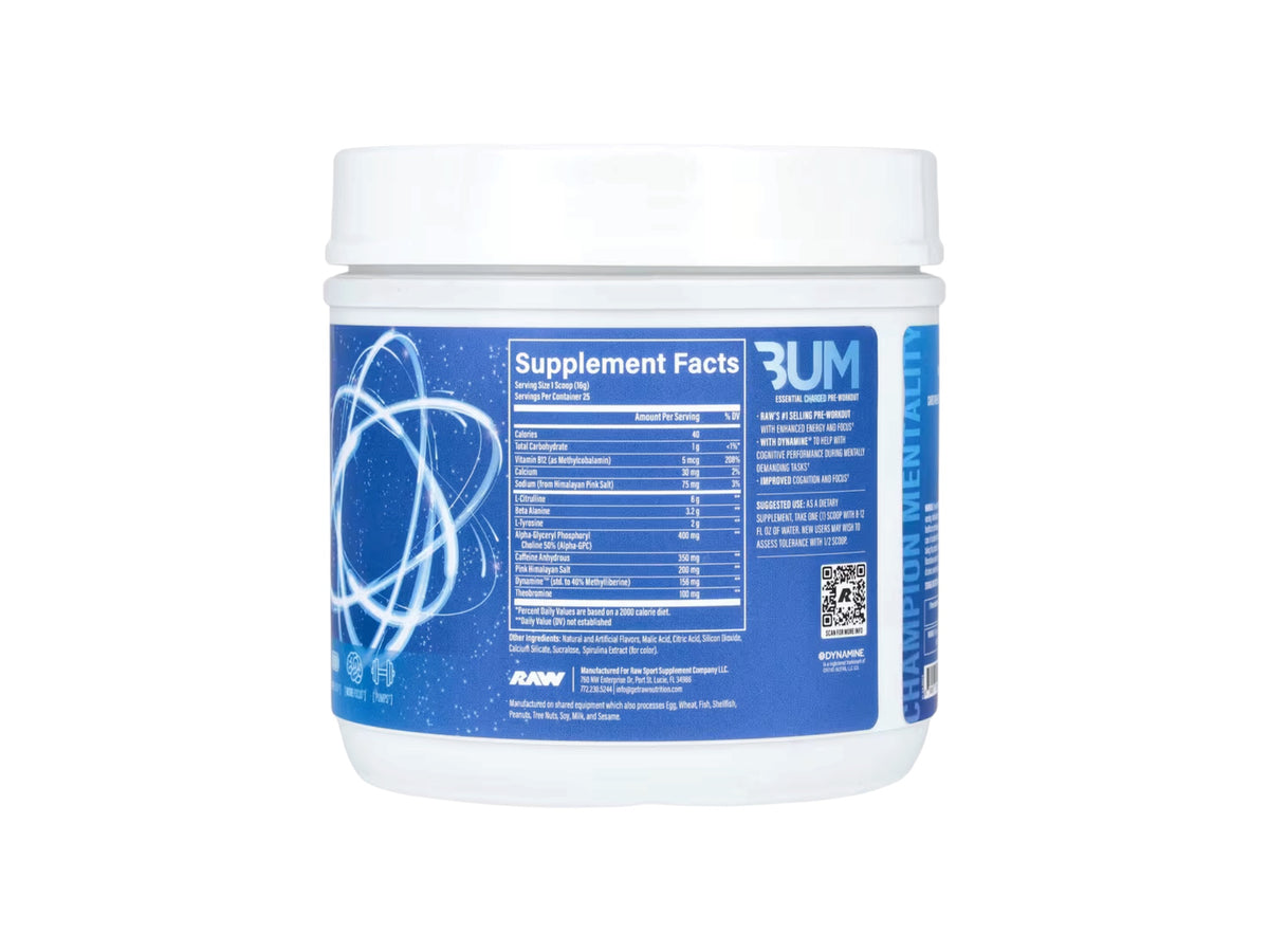 RAW CBUM ESSENTIAL CHARGED PRE-WORKOUT 25SERV