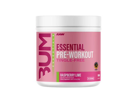 RAW CBUM ESSENTIAL PRE-WORKOUT TINGLE FREE 30SERV