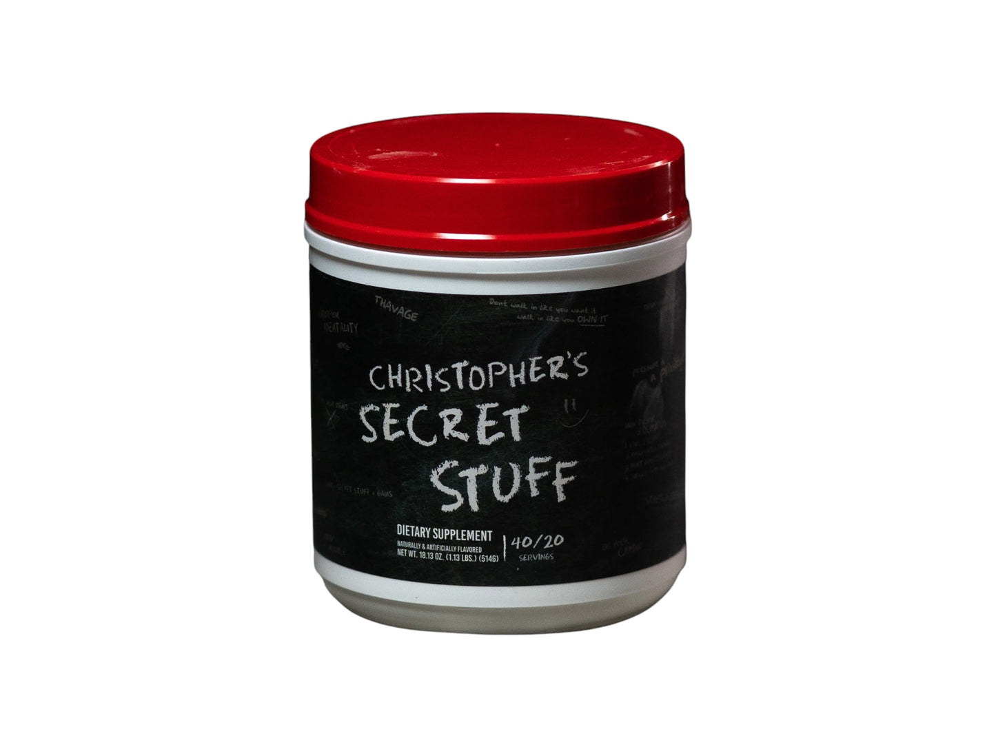 RAW CBUM THAVAGE PRE-WORKOUT CHRIS SECRET STUFF 40SERV