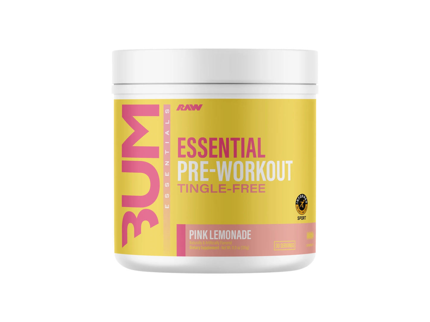 RAW CBUM ESSENTIAL PRE-WORKOUT TINGLE FREE 30SERV